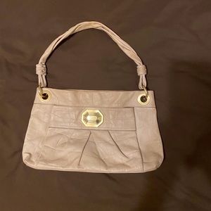 B. Makowsky Cream leather purse 15” x 9”